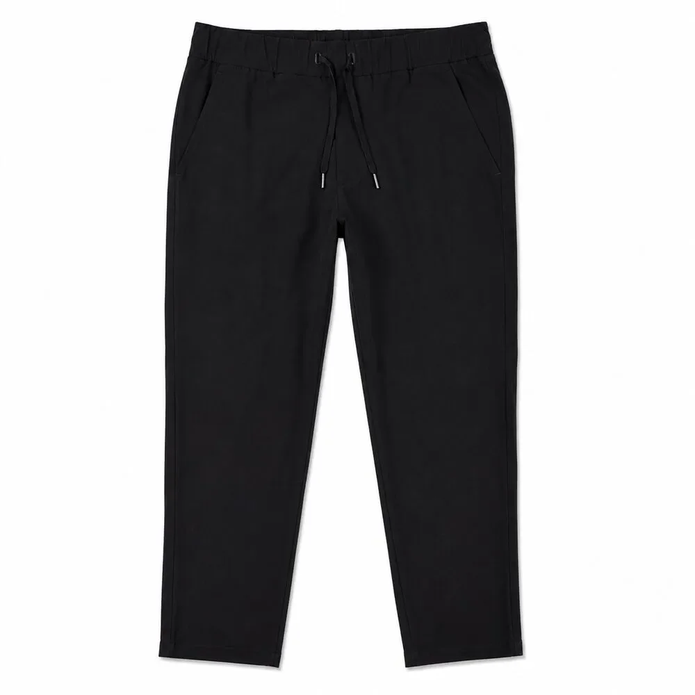 Lululemon On The Fly Pants Black Women's Size 6 Tapered Drawstring W5BPMS